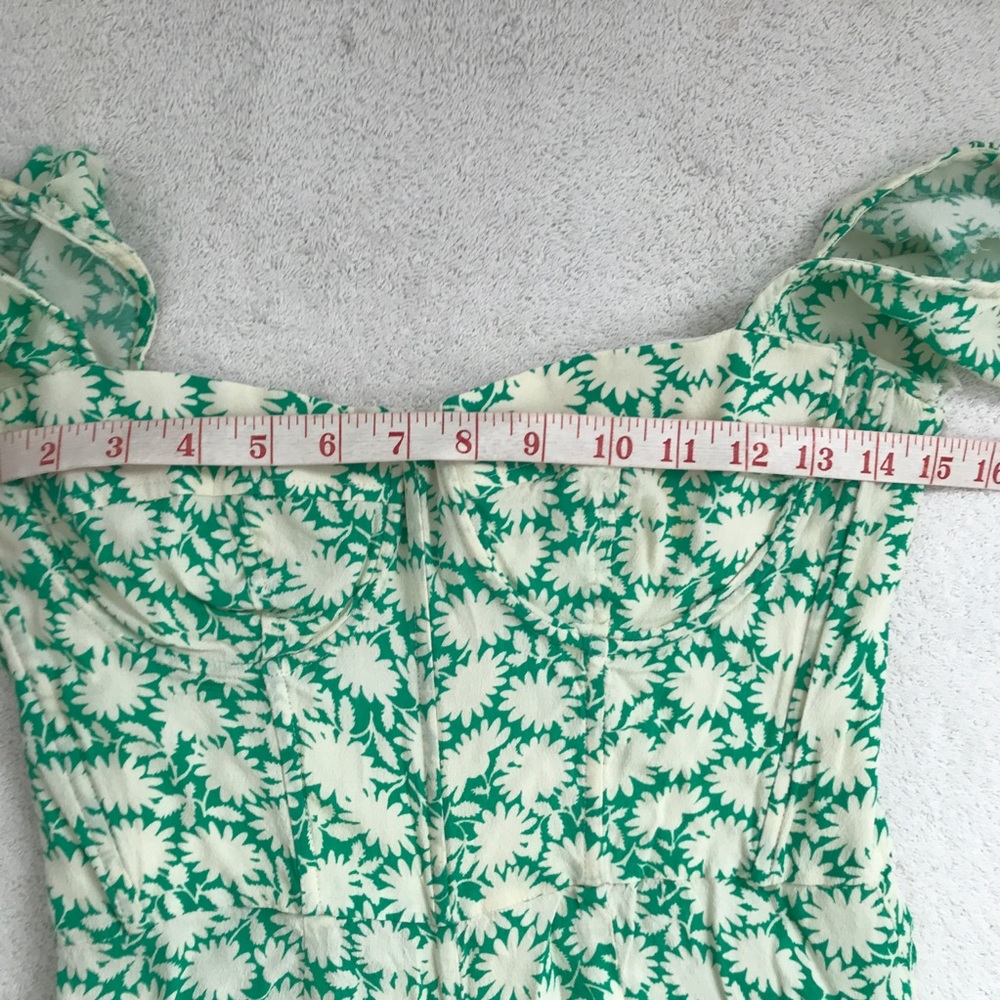 CAPULET WOMENS JUMPSUIT GREEN FLORAL WIDE LEG CORSET 4 - Picture 9 of 13